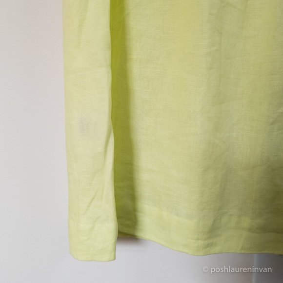 Tropic of Linen Linen Shift Dress *NWT* โ Lime Green (US 10) - Picture 7 of 12